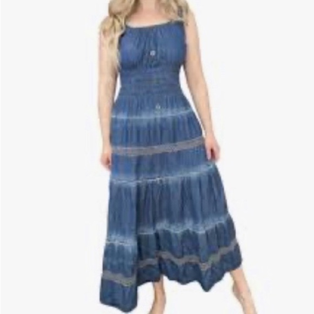 Lapis Denim Maxi Dress